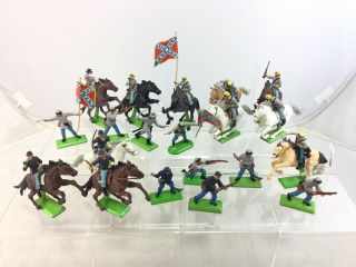 Vintage Britains Deetail Acw Civil War Union Confederate Cavalry Infantry