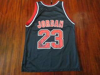 VTG Black 90s Michael Jordan 23 Chicago Bulls Champion Basketball Jersey Sz 44 3