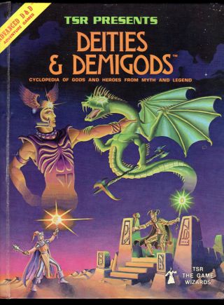 Vintage Tsr Ad&d Deities & Demigods 128pg 1980 Dungeons And Dragons Book