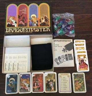 Vintage 1981 Milton Bradley Dragon Master Fantasy Card Game 100 Complete