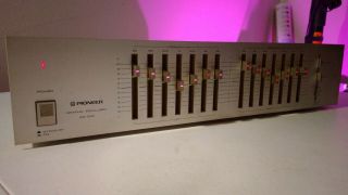 Pioneer Sg - 300 Stereo Graphic Equalizer 1980s,  Vintage Silver Face Well