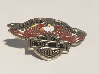 Silver Eagle Harley Davidson Vest Lapel Pin H34