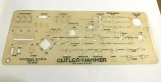 Vtg Eaton Cutler Hammer Electrical Symbols Template Drawing Drafting Design