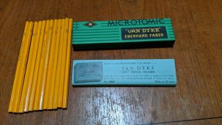Vintage Nos Eberhard Faber Van Dyke Microtomic Pencils 600 - 2b Unsharpened Box 12