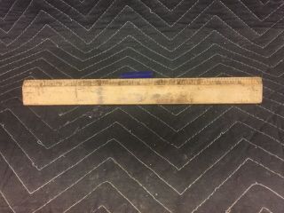 Vintage Wooden 12” Ruler “a Falcon Ruler From Falconer Made In Usa Over 1/4” Thk