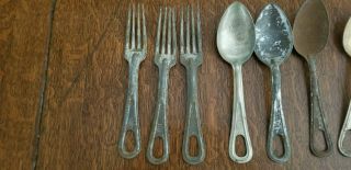 17 vintage WWI U.  S.  Army Military Mess Kit forks and spoons 3