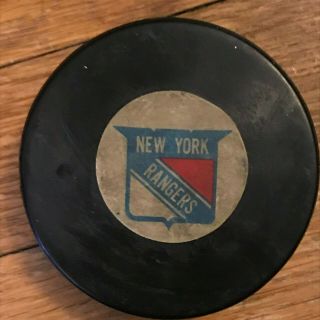 Vintage York Rangers Art Ross Converse Ccm Tyer Nhl Game Puck Official Usa