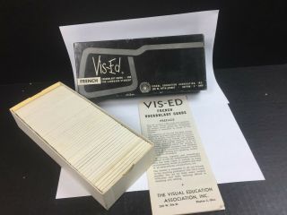 Vintage Vis - Ed French Vocabulary Cards Flash Cards For Language Student Boxed