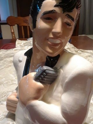 Vintage Clay Art San Francisco ceramic Elvis Presley collectable bust statue 3