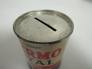 Vintage Thermo Royal Anti - Freeze Oil Can Coin Bank SB020 2