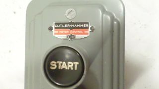 Vintage Cutler Hammer Push Button Switch 9115H83A,  Start & Stop 2