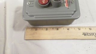 Vintage Cutler Hammer Push Button Switch 9115H83A,  Start & Stop 3