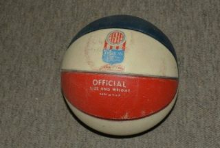 Vintage Official American Basket Ball Association Aba Basketball Red/white/blue