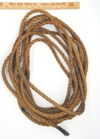 Vintage Hemp Rope One Complete Piece With Taped Ends 32 Feet X 1/2 " See Photos