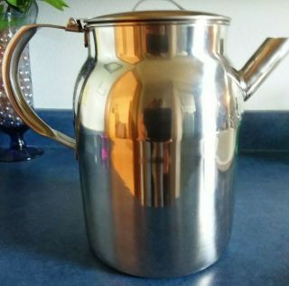 Vintage Vollrath Stainless Steel Large Coffee Pot Water Pitcher Gallon Size