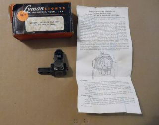 Vintage Lyman 60ewh Peep Sight Receiver For Winchester 75 69 In The Orig.  Box