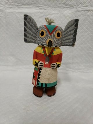 Vintage Native American Indian Hand Painted Carved Wood Kachina Doll