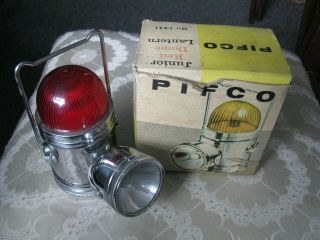 Vintage Pifco Junior Red Dome Lantern Torch/lamp/light -