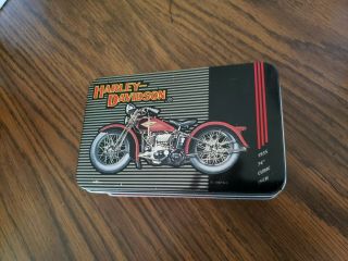 Harley Davidson Tin With 2 Decks Of Cards