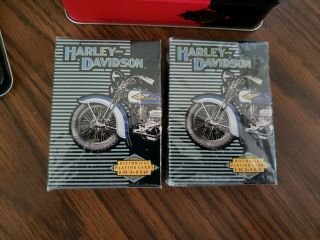 Harley Davidson Tin With 2 Decks of Cards 2