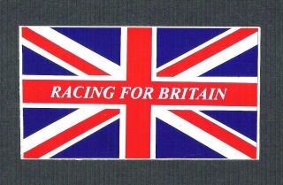 Vintage Sticker - Racing For Britain,  Gold Leaf Team Lotus,  F1 World Champions