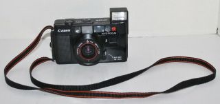 Vintage Canon Af35m Point & Shoot 38mm 1:2.  8 Lens Camera W/battery,  Case -