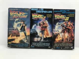Back To The Future Trilogy 3 Movie Set Vintage Vhs Movies I Ii Iii 1 - 3