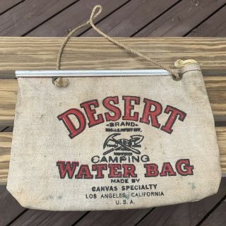 Vintage Desert Brand Camping Water Bag By Canvas Specialty