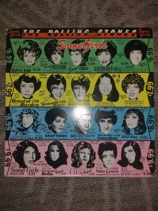 Rolling Stones Vinyl Album Some Girls Vintage Lp Coc 39108 With Sleeve