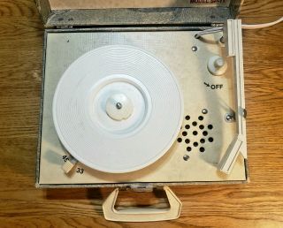 Vintage DeJay Happy Tunes SP - 11 Record Player Turntable Denim Case 2