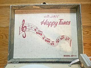 Vintage DeJay Happy Tunes SP - 11 Record Player Turntable Denim Case 3