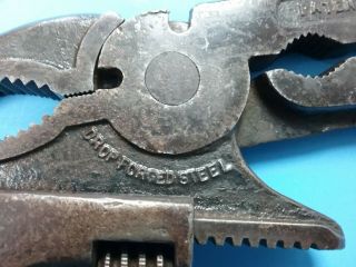 Vintage NEVER - STALL Multi Tool Plier Pliers Wrench Tool MATHEWS Dayton Ohio 3