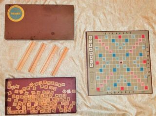 Vintage 1953 Scrabble Board Game Selchow Righter