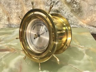 Vintage Usa Taylor Instrument Cos,  Rochester Ship’s Brass Barometer N.  Y.