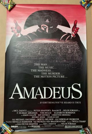 Amadeus 1984 One Sheet Movie Poster Vintage Rolled Milos Forman