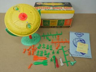 Vintage Marx Toys Gyro Powered Mystery Space Ship With Box/instructions