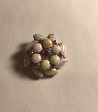 Vintage Signed Weiss Flower Pin Brooch