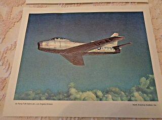 VTG.  NORTH AMERICAN AVIATION - COLOR PRINTS - AIR FORCE - F - 86 F100F - 12 X 15 - WOW 2