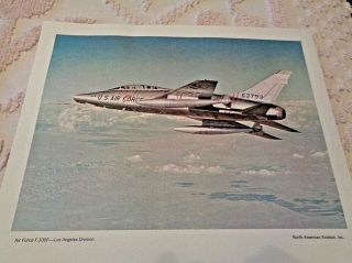 VTG.  NORTH AMERICAN AVIATION - COLOR PRINTS - AIR FORCE - F - 86 F100F - 12 X 15 - WOW 3
