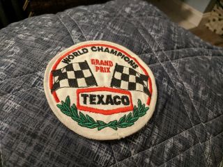 Texaco Grand Prix Champion Patch Large 4 " Vintage