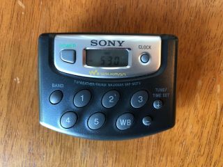 Vintage Sony Walkman Srf - M37v Am/fm Weather Tv W/ Belt Clip And