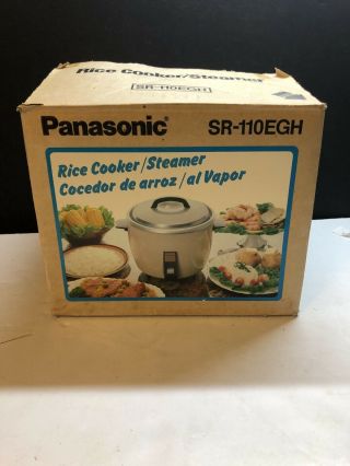 Vintage Panasonic Rice Cooker Steamer 5 Cup Japan Made Sr - 110egh W/ Box