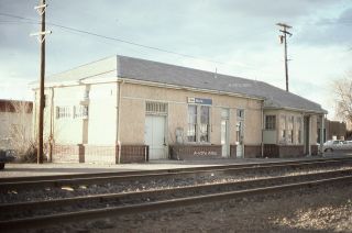Orig Slide Sp Southern Pacific Amtrak Station Depot Elko Nv 1984 Closed