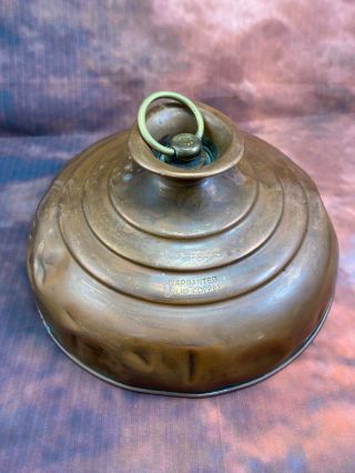 Solid Copper Antique / Vintage Bed Warmer Hot Water Bottle W/ Brass Stopper