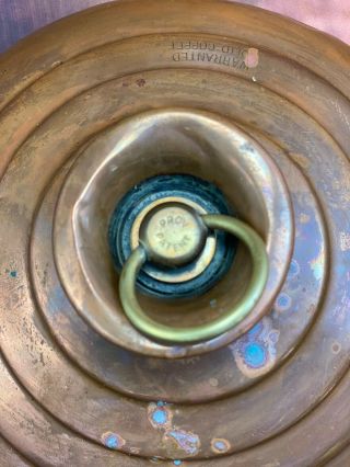 Solid Copper Antique / Vintage Bed Warmer Hot Water Bottle w/ Brass Stopper 2