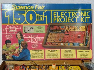 Radio Shack Tandy Science Fair 150 In 1 Kids Electronic Project Kit Vintage 1976 2