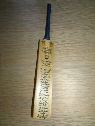 Vintage Collectors Mini Cricket Bat 1963 West Indies Frank Worrall And Team Sign