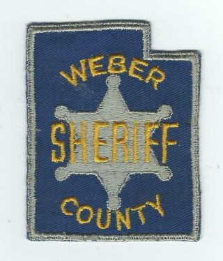 Vintage Weber County,  Utah Sheriff (cheese Cloth Back) Patch