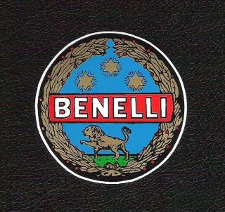 Vintage Small Sticker Benelli - Motorcycle Racing,  Cafe Racer,  Turismo,  Italian