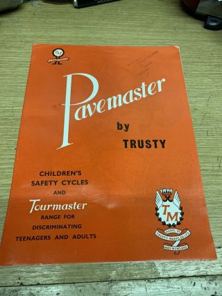Vintage Pavemaster By Trusty Bicycle Advertising Flyers Poster